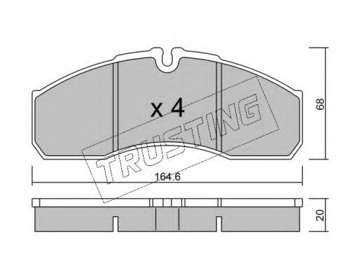 TRUSTING - 594.3 - Комплект тормозных колодок, дисковый тормоз (Тормозная система)