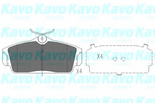 KAVO PARTS - KBP-6509 - Комплект тормозных колодок, дисковый тормоз (Тормозная система)