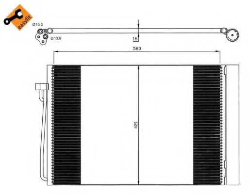 NRF - 35537 - Конденсатор, кондиционер (Кондиционер)