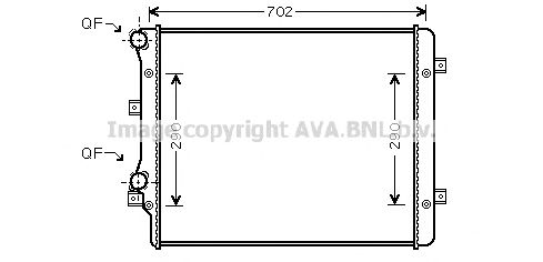 AVA QUALITY COOLING - VW2207 - Радиатор, охлаждение двигателя (Охлаждение)