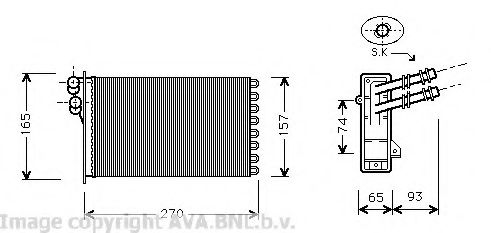 AVA QUALITY COOLING - VW6173 - Теплообменник, отопление салона (Отопление / вентиляция)