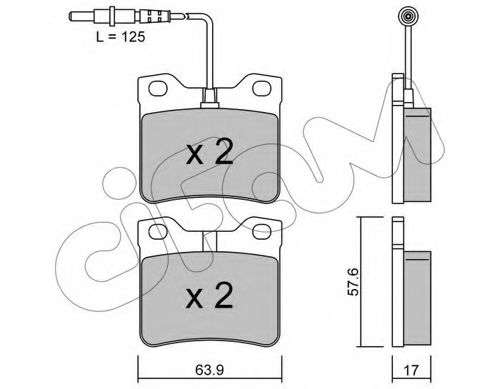 CIFAM - 822-192-0 - Комплект тормозных колодок, дисковый тормоз (Тормозная система)