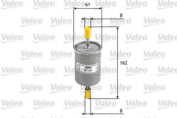 VALEO - 587008 - Топливный фильтр (Система подачи топлива)