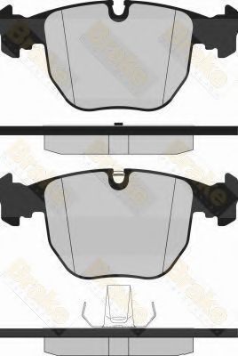 BRAKE ENGINEERING - PA1237 - Комплект тормозных колодок, дисковый тормоз (Тормозная система)