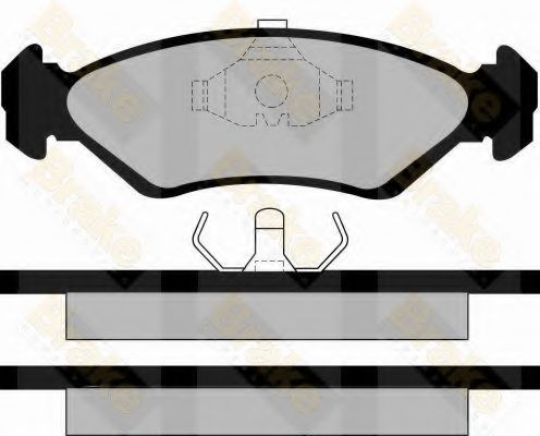 BRAKE ENGINEERING - PA517 - Комплект тормозных колодок, дисковый тормоз (Тормозная система)