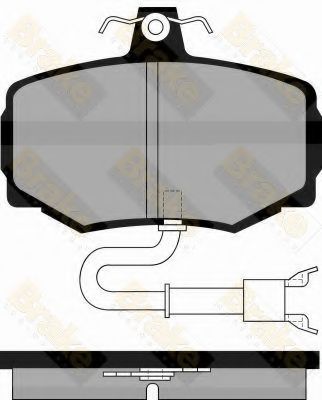 BRAKE ENGINEERING - PA526 - Комплект тормозных колодок, дисковый тормоз (Тормозная система)