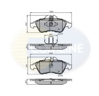 COMLINE - CBP0212 - Комплект тормозных колодок, дисковый тормоз (Тормозная система)