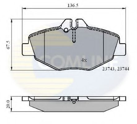 COMLINE - CBP01209 - Комплект тормозных колодок, дисковый тормоз (Тормозная система)