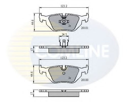 COMLINE - CBP0166 - Комплект тормозных колодок, дисковый тормоз (Тормозная система)