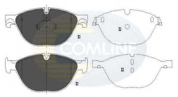 COMLINE - CBP06017 - Комплект тормозных колодок, дисковый тормоз (Тормозная система)