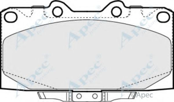 APEC BRAKING - PAD1304 - Комплект тормозных колодок, дисковый тормоз (Тормозная система)