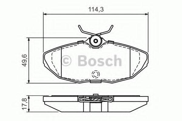 BOSCH - 0 986 424 702 - Комплект тормозных колодок, дисковый тормоз (Тормозная система)