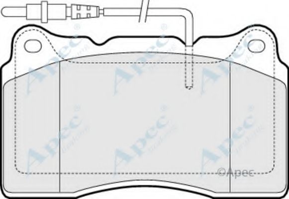 APEC BRAKING - PAD1434 - Комплект тормозных колодок, дисковый тормоз (Тормозная система)