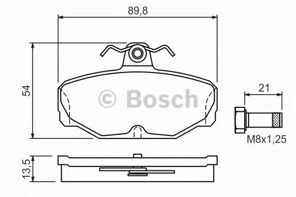 BOSCH - 0 986 469 810 - Комплект тормозных колодок, дисковый тормоз (Тормозная система)