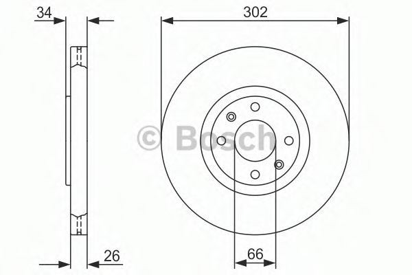 BOSCH - 0 986 479 288 - Тормозной диск (Тормозная система)