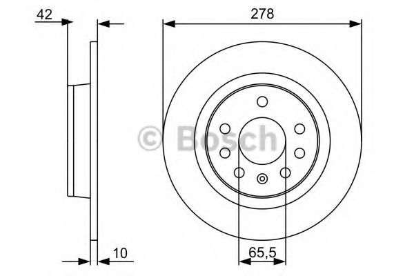 BOSCH - 0 986 479 515 - Тормозной диск (Тормозная система)