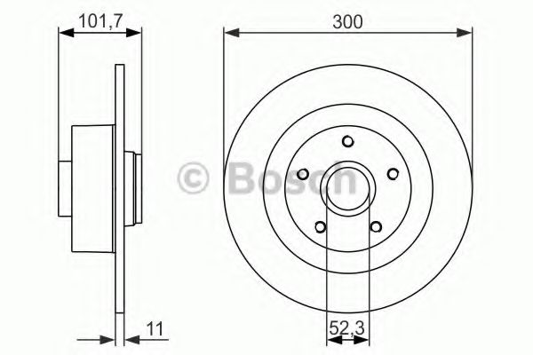 BOSCH - 0 986 479 573 - Тормозной диск (Тормозная система)