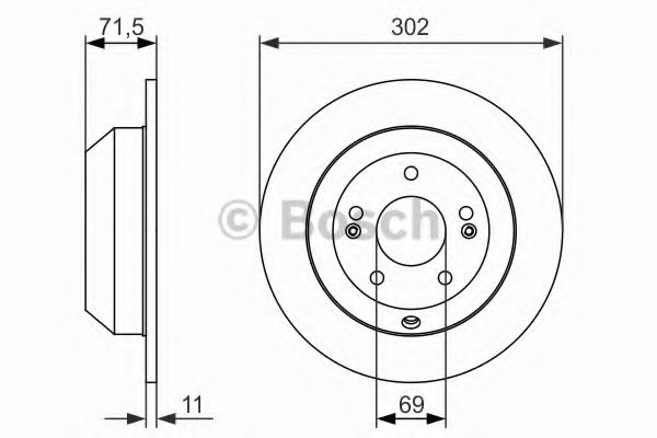 BOSCH - 0 986 479 081 - Тормозной диск (Тормозная система)