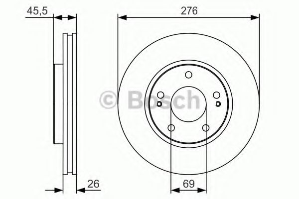 BOSCH - 0 986 479 S00 - Тормозной диск (Тормозная система)