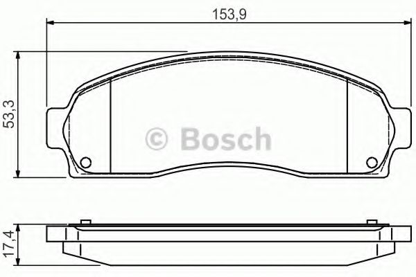 BOSCH - 0 986 495 167 - Комплект тормозных колодок, дисковый тормоз (Тормозная система)