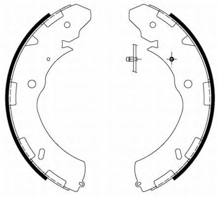 HELLA PAGID - 8DB 355 000-421 - Комплект тормозных колодок (Тормозная система)