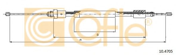 COFLE - 10.4705 - Трос, стояночная тормозная система (Тормозная система)