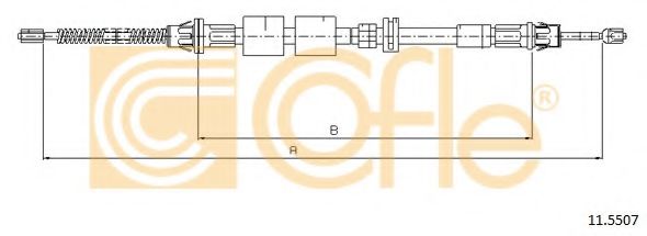 COFLE - 11.5507 - Трос, стояночная тормозная система (Тормозная система)