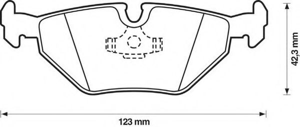 JURID - 571387J-AS - Комплект тормозных колодок, дисковый тормоз (Тормозная система)