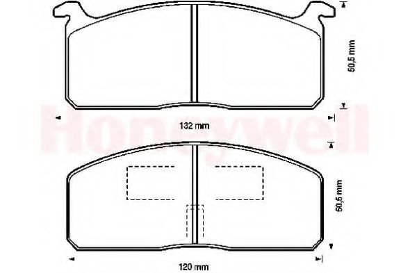 BENDIX - 572326B - Комплект тормозных колодок, дисковый тормоз