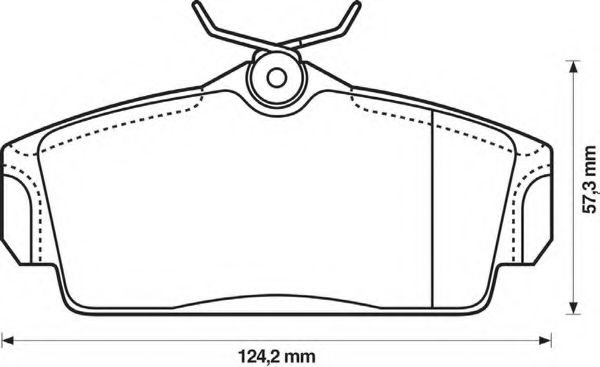 BENDIX - 572422B - Комплект тормозных колодок, дисковый тормоз