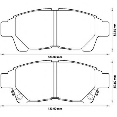 BENDIX - 572543B - Комплект тормозных колодок, дисковый тормоз