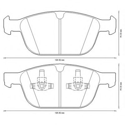 BENDIX - 573293B - Комплект тормозных колодок, дисковый тормоз