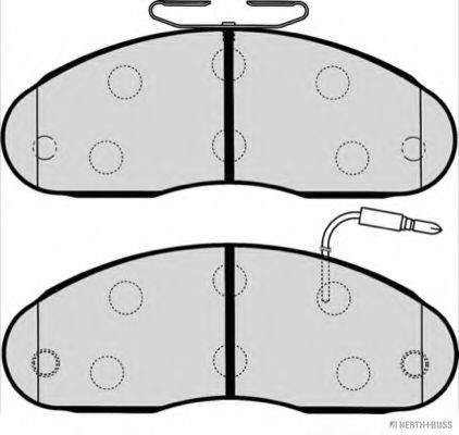 HERTH+BUSS JAKOPARTS - J3601015 - Комплект тормозных колодок, дисковый тормоз (Тормозная система)