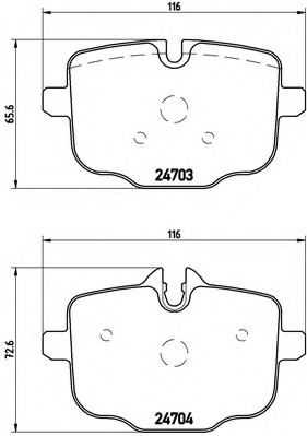 BREMBO - P 06 061 - Комплект тормозных колодок, дисковый тормоз (Тормозная система)