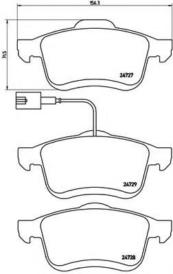 BREMBO - P 23 130 - Комплект тормозных колодок, дисковый тормоз (Тормозная система)