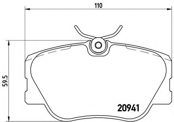 BREMBO - P 50 008 - Комплект тормозных колодок, дисковый тормоз (Тормозная система)