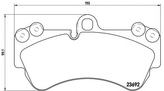 BREMBO - P 85 069 - Комплект тормозных колодок, дисковый тормоз (Тормозная система)