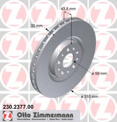 ZIMMERMANN - 230.2377.00 - Тормозной диск