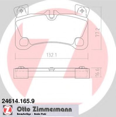 ZIMMERMANN - 24614.165.9 - Комплект тормозных колодок, дисковый тормоз (Тормозная система)