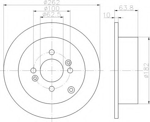 HELLA - 8DD 355 114-011 - Тормозной диск (Тормозная система)