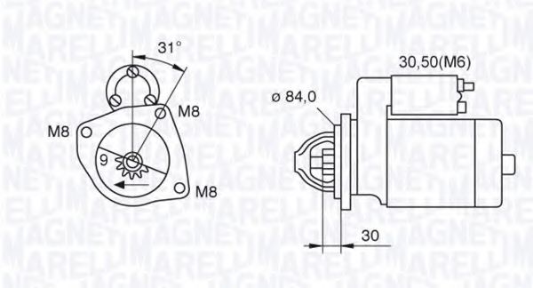 MAGNETI MARELLI - 063521093070 - Стартер (Система стартера)