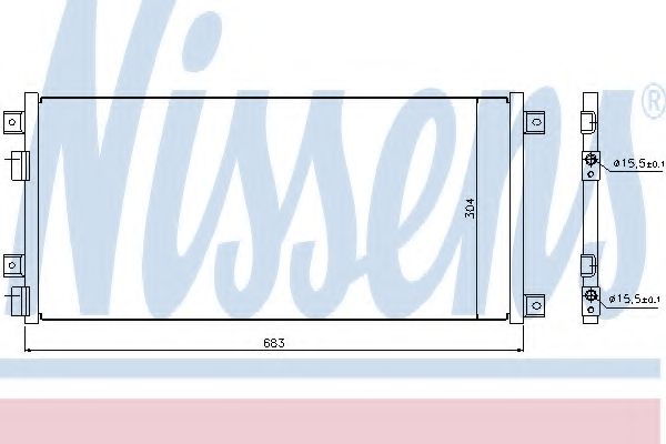 NISSENS - 940004 - Конденсатор, кондиционер (Кондиционер)