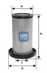 UFI - 27.175.00 - Воздушный фильтр (Система подачи воздуха)