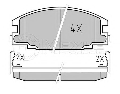 MEYLE - 025 215 4316/W - Комплект тормозных колодок, дисковый тормоз (Тормозная система)