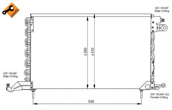 NRF - 35027 - Конденсатор, кондиционер (Кондиционер)