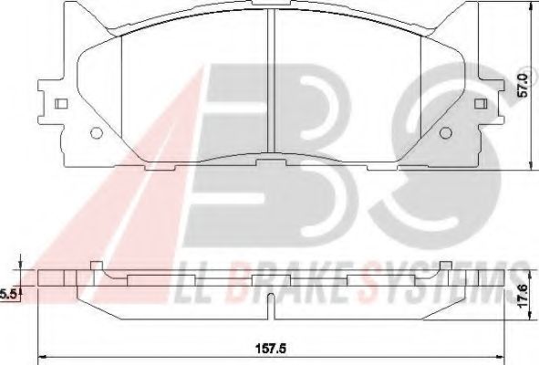 A.B.S. - 37677 OE - Комплект тормозных колодок, дисковый тормоз (Тормозная система)