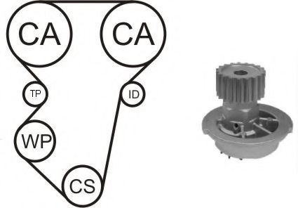 AIRTEX - WPK-163301 - Водяной насос + комплект зубчатого ремня (Охлаждение)