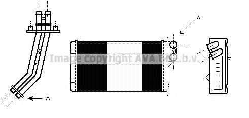 AVA QUALITY COOLING - RT6170 - Теплообменник, отопление салона (Отопление / вентиляция)