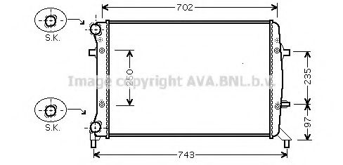 AVA QUALITY COOLING - VW2272 - Радиатор, охлаждение двигателя (Охлаждение)