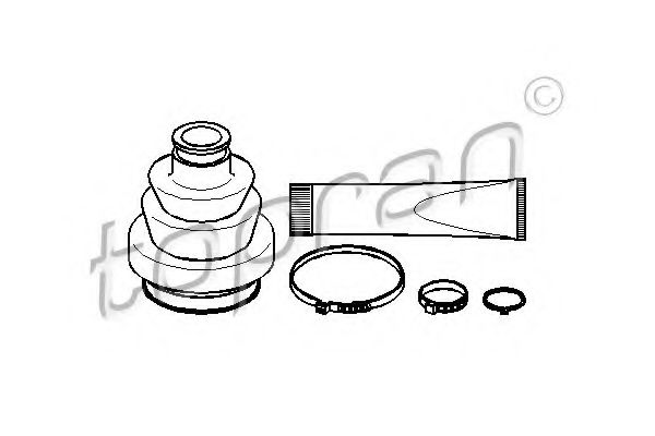 TOPRAN - 206 217 - Комплект пылника, приводной вал (Привод колеса)